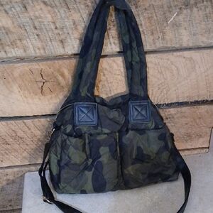 Camouflage Nylon Puffer Handbag